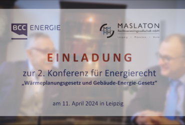 2. Konferenz für Energierecht am 11. April 2024 in Leipzig