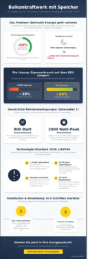 Balkonkraftwerk mit Speicher 2026: Der ultimative Leitfaden für maximale Autarkie