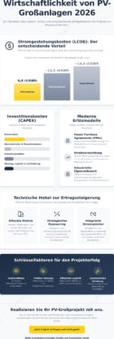 Wirtschaftlichkeit von PV-Großanlagen 2026: Renditefaktoren und Markt-Trends