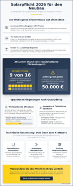 Solarpflicht für Neubau 2026: Gesetze, Technik und wirtschaftliche Chancen
