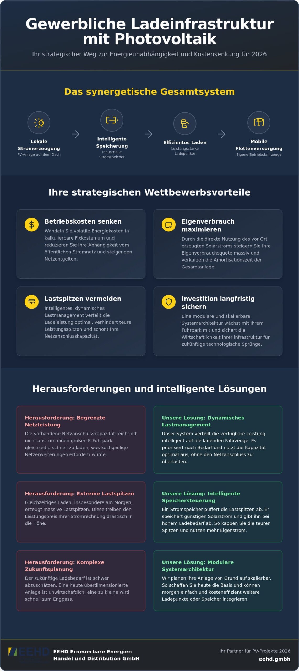 Gewerbliche Ladeinfrastruktur & Photovoltaik: Strategien für Unternehmen 2026