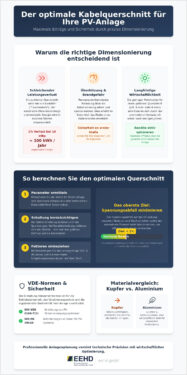 Kabelquerschnitt für PV-Anlage berechnen: Leitfaden für minimale Verluste und maximale Sicherheit