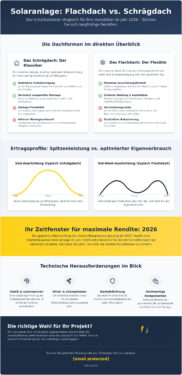 Solaranlage für Flachdach vs. Schrägdach: Der umfassende Vergleich für Ihre Planung 2026