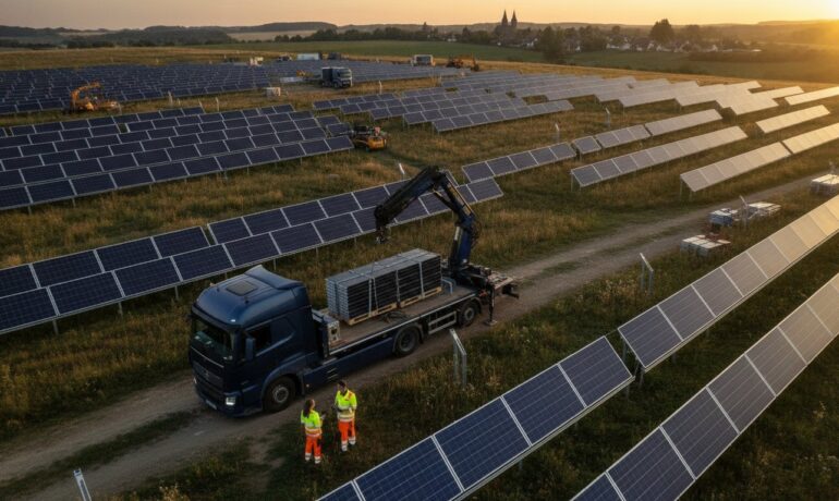 Logistik für PV-Großanlagen: Effiziente Projektabwicklung 2026