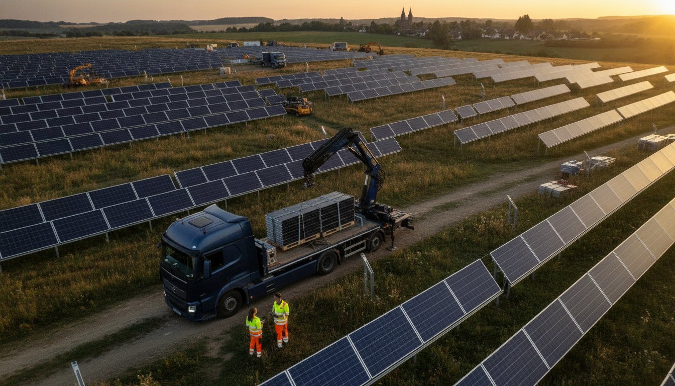 Logistik für PV-Großanlagen: Effiziente Projektabwicklung 2026