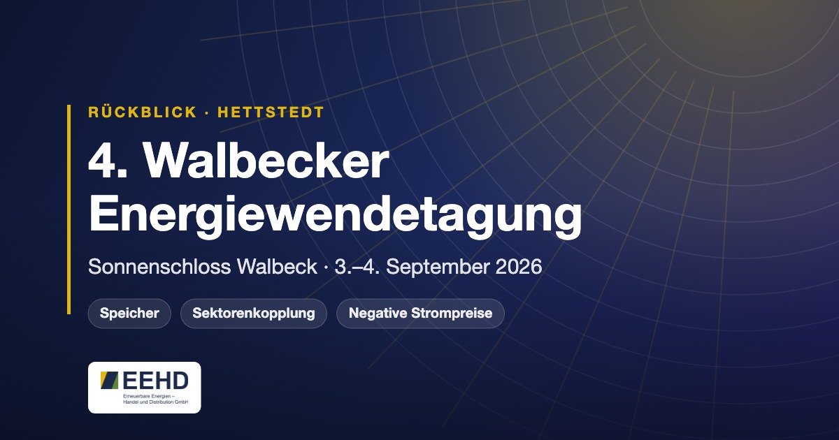 Titelbild: 4. Walbecker Energiewendetagung Sachsen-Anhalt im Sonnenschloss Walbeck in Hettstedt, 3. und 4. September 2026